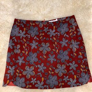Fall printed mini skirt